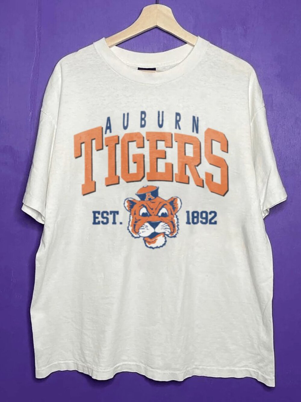 1892 Vintage Auburn University Shirt, Retro Auburn Tigers Football Shirt Tee